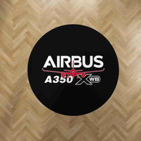 Thumbnail for Amazing Airbus A350 XWB Carpet & Floor Mats (Round) aviation design on durable carpet pile with non-slip backing round carpet.