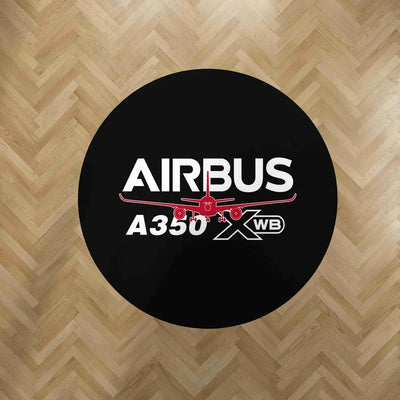 Amazing Airbus A350 XWB Carpet & Floor Mats (Round) aviation design on durable carpet pile with non-slip backing round carpet.