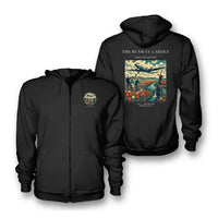 Thumbnail for VINTAGE G4089 - The Runway Garden - Premium Zipped Hoodie design on black