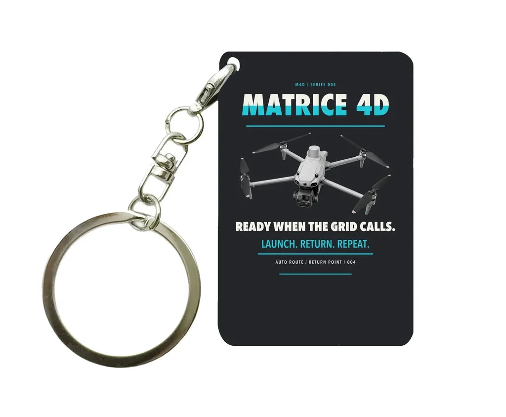DJI Matrice 4D Key Chain design on black key chain