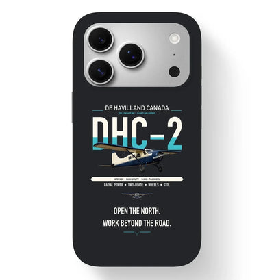 DHC-2 Beaver Mk I design on black magsafe iphone case, for iPhone 17 Pro