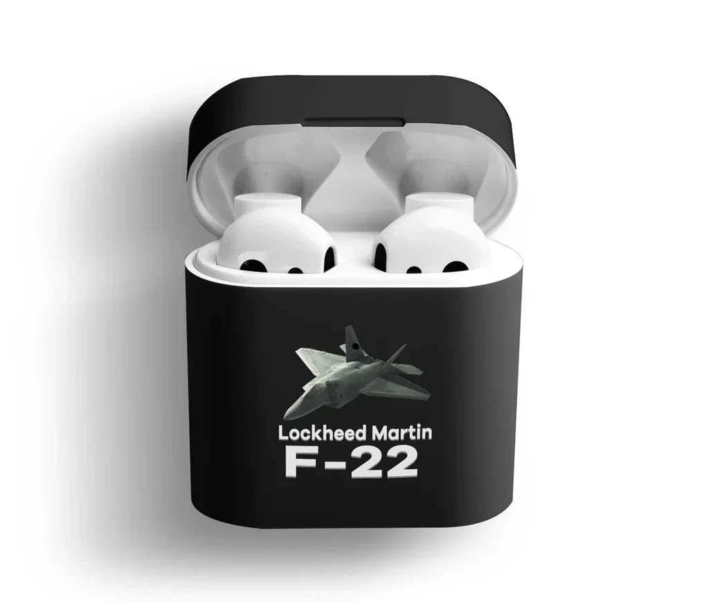 The Fighter Jet 22 Silhouette AirPods plastic case - Black