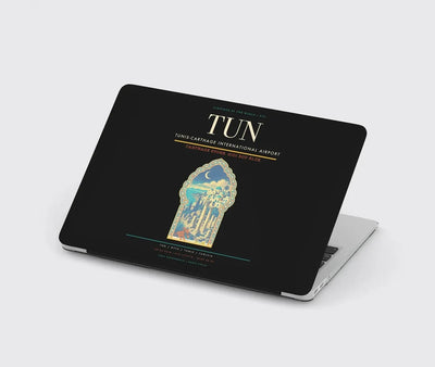 Tunis-Carthage International Airport (TUN) design on black MacBook case