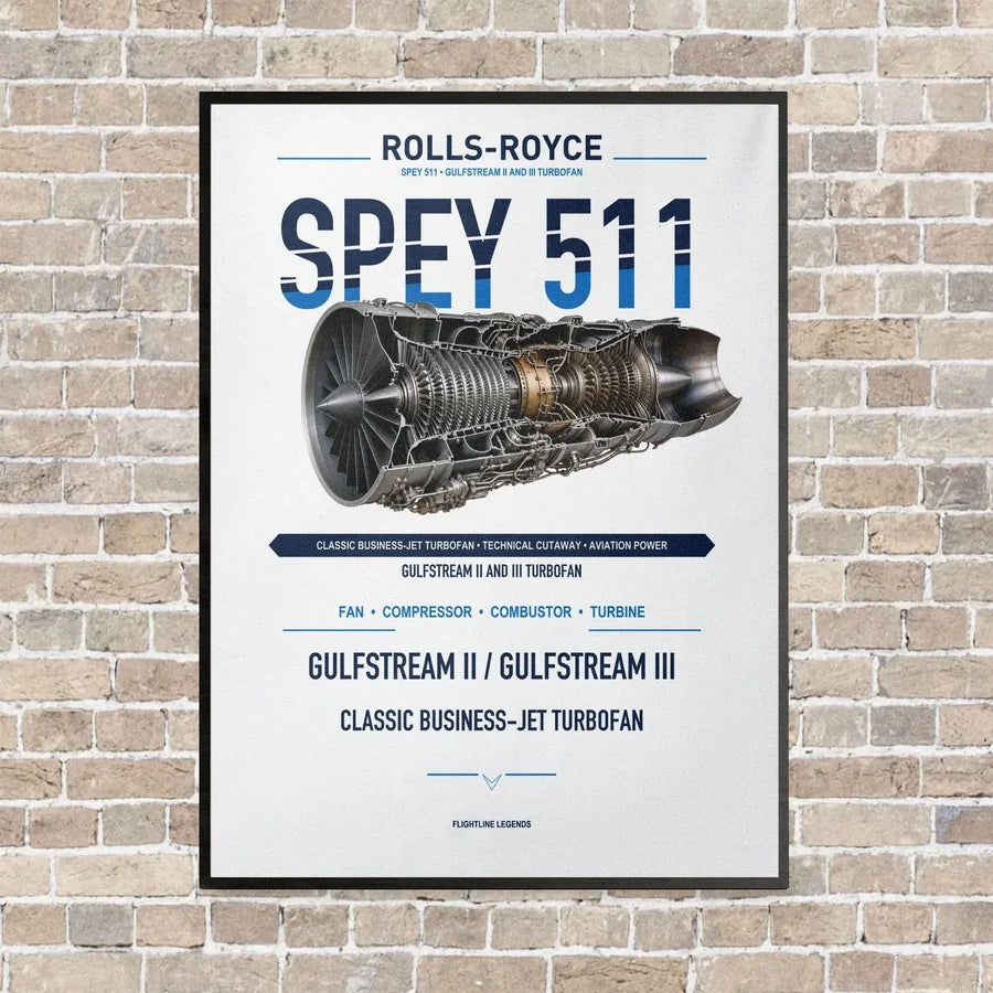 SPEY 511 vertical canvas print - framed - white background