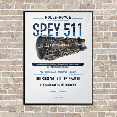 SPEY 511 vertical canvas print - framed - white background