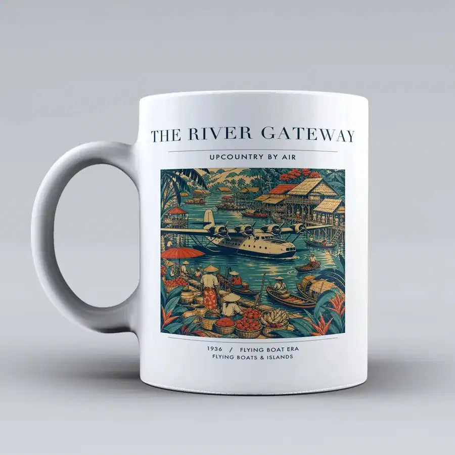 VINTAGE G4066 - The River Gateway - Ceramic Mug design on white