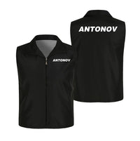 Thumbnail for Antonov & Text Thin Style aviation design printed on lightweight shell with sleeveless design thin vest.