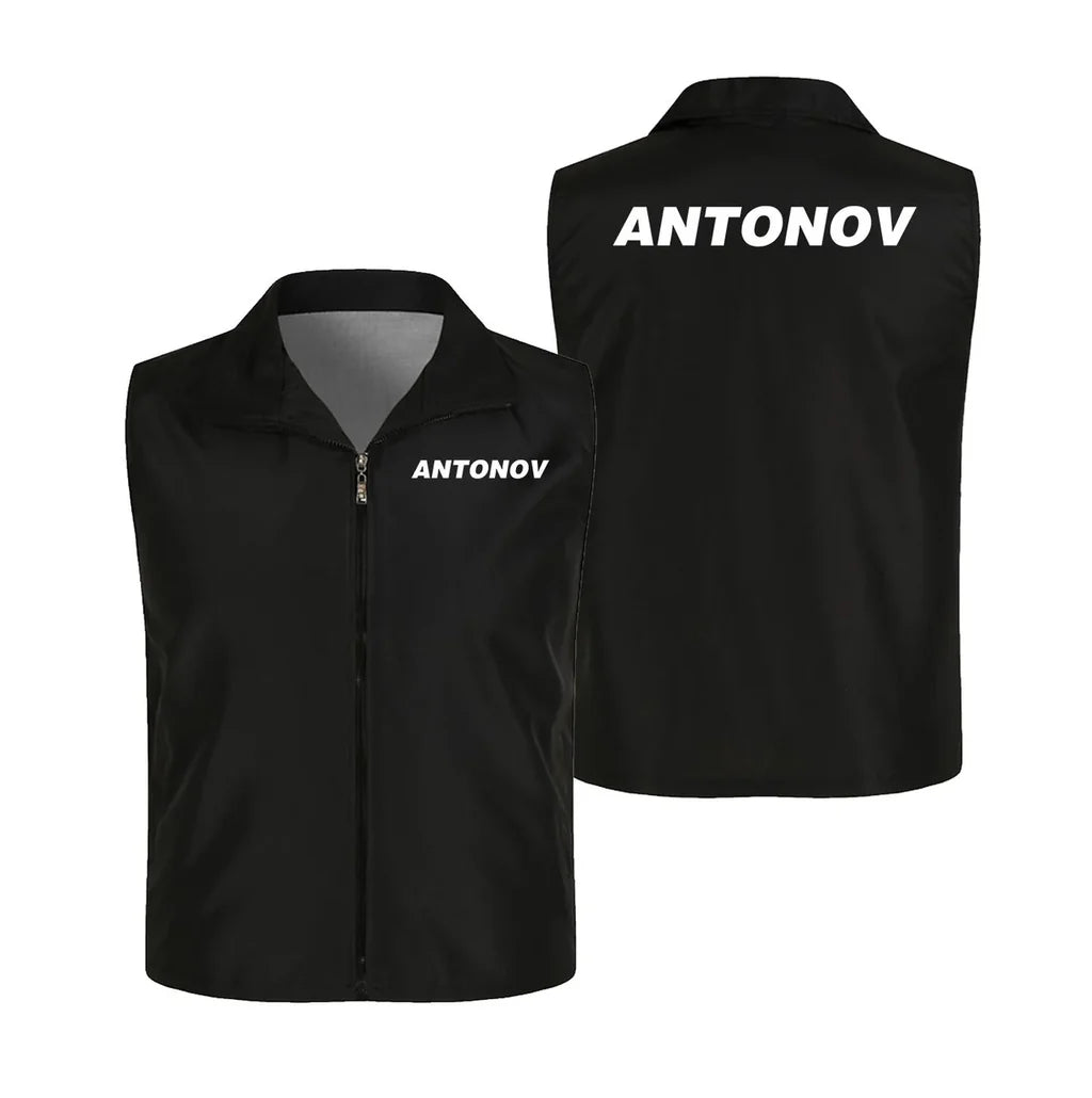 Antonov & Text Thin Style aviation design printed on lightweight shell with sleeveless design thin vest.