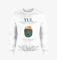 Thumbnail for Montréal–Trudeau International Airport (YUL) design on white sweatshirt