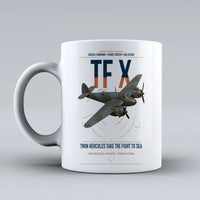 Thumbnail for Bristol Beaufighter TF X design on white ceramic mug, double-side print