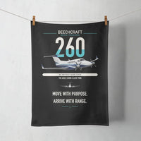 Thumbnail for Beechcraft King Air 260 design on black towel