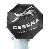 Thumbnail for Cessna Aeroclub aviation design on windproof polyester umbrella.