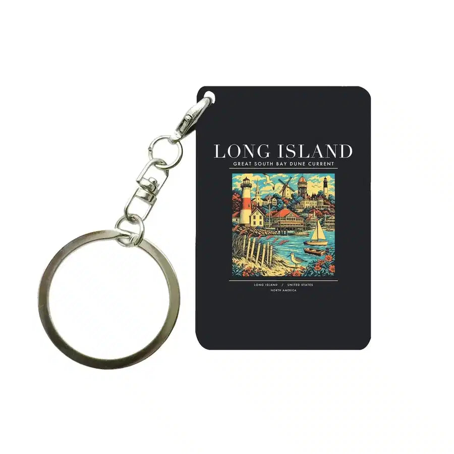LONG ISLAND - Poster - Key Chain - Black