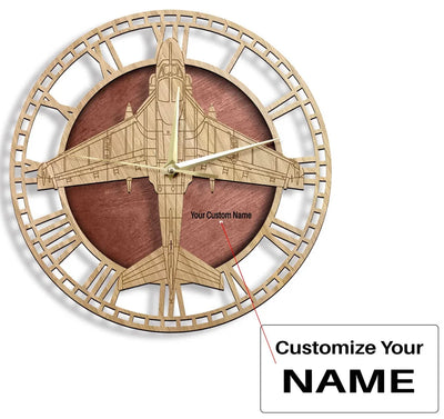 A-6E Intruder aviation design on premium wood wooden wall clock.