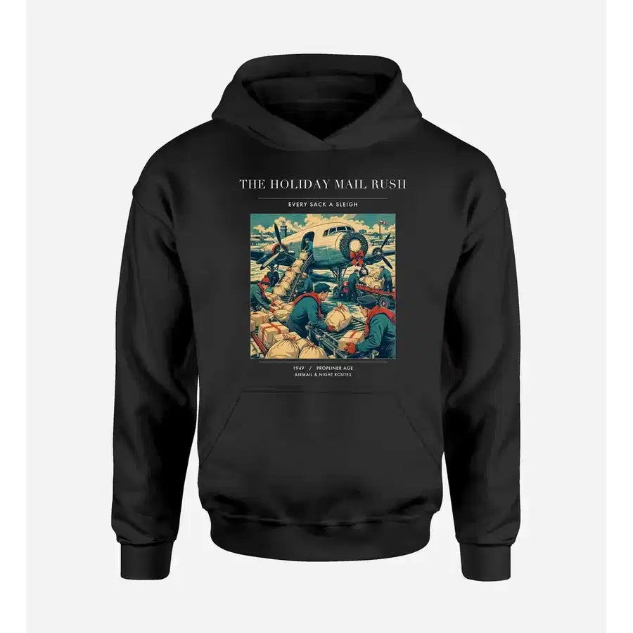 VINTAGE G4255 - The Holiday Mail Rush - Premium Hoodie design on black premium