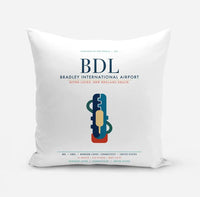 Thumbnail for Bradley International Airport (BDL) design on white pillow