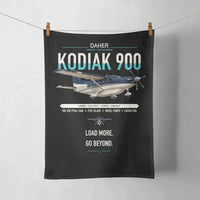 Thumbnail for Daher Kodiak 900 design on black towel