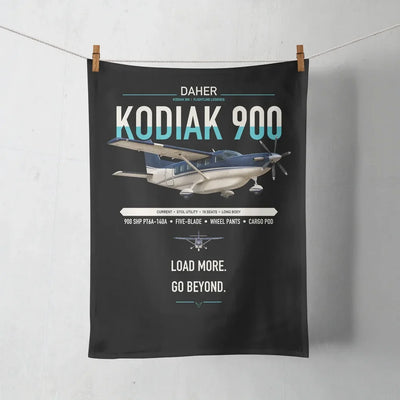 Daher Kodiak 900 design on black towel