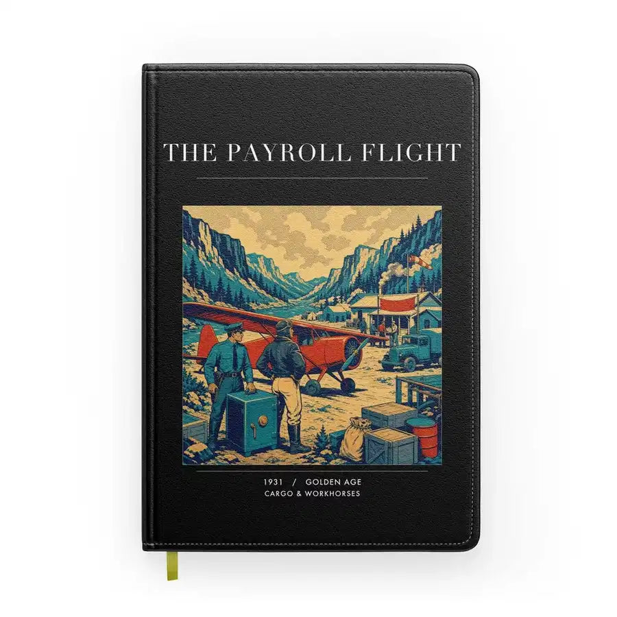 VINTAGE G4413 - The Payroll Flight - Designed Notebooks design on black