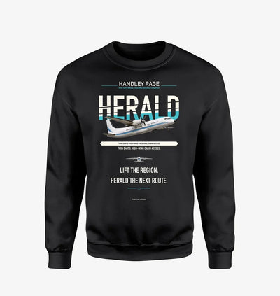 Handley Page HPR.7 Dart Herald design on black sweatshirt
