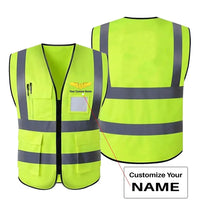 Thumbnail for Custom Name (Special US Air Force) aviation design printed on high-visibility reflective fabric reflective vest.