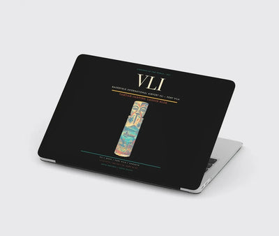 Bauerfield International Airport (VLI) design on black MacBook case
