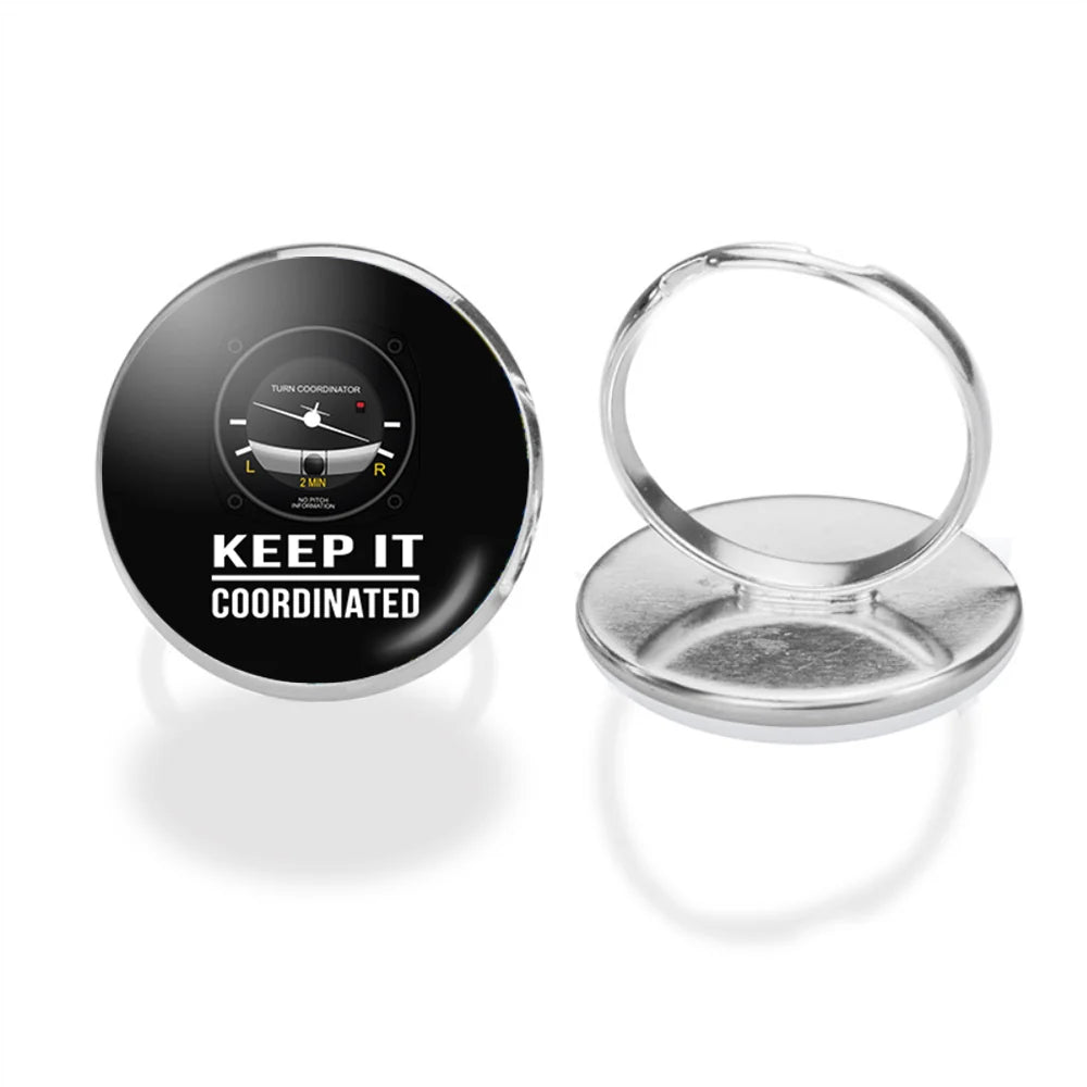 Keep It Coordinated aviation ring in stainless steel.