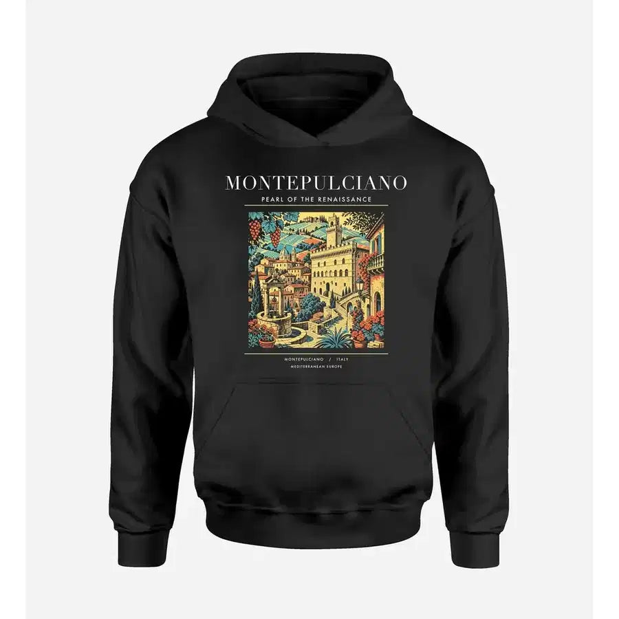MONTEPULCIANO - Poster - Premium Hoodie - Black
