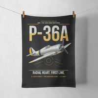 Thumbnail for P-36A Hawk design on black towel