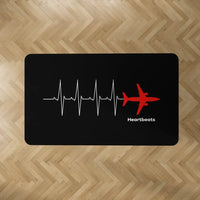 Thumbnail for Aviation Heartbeats aviation design on durable carpet pile with non-slip backing rectangle carpet floor mat.
