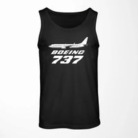 Thumbnail for The Boeing 737 aviation design on breathable cotton tank top.