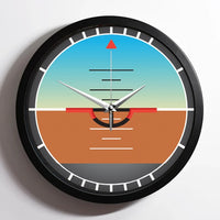 Thumbnail for Gyro Horizon aviation design on premium wood and metal wall clock.