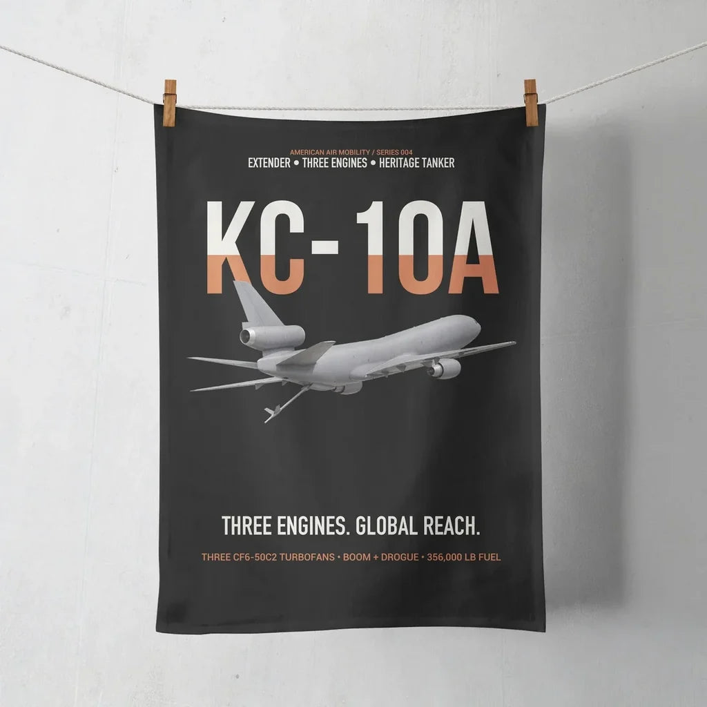 KC-10A EXTENDER design on black towel