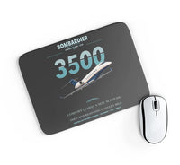 Thumbnail for Bombardier Challenger 3500 design on black rectangle mouse pad