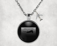 Thumbnail for Airbus A350XWB & Dots aviation necklace, stainless steel body with engraved detail.