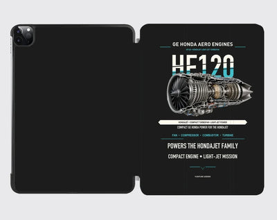 HF120 design on black ipad tablet case
