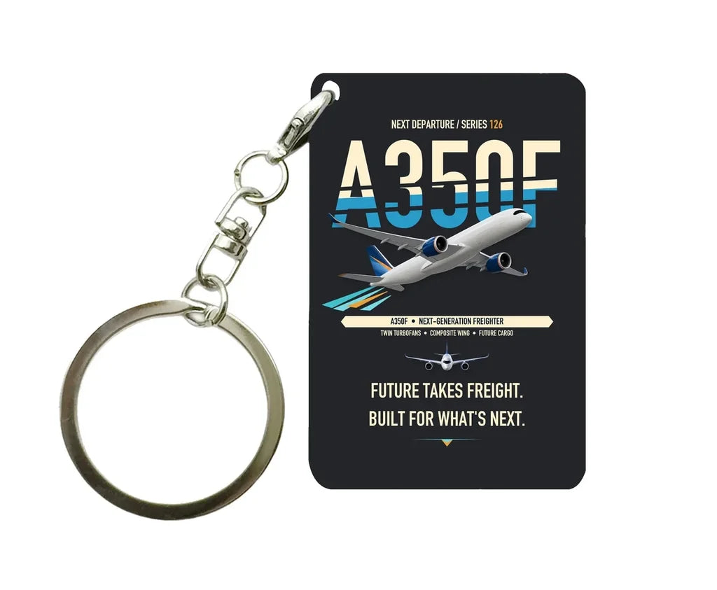 Airbus A350F Key Chain design on black key chain