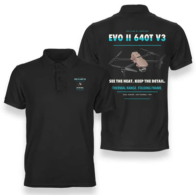 Autel EVO II Dual 640T V3 design on black polo
