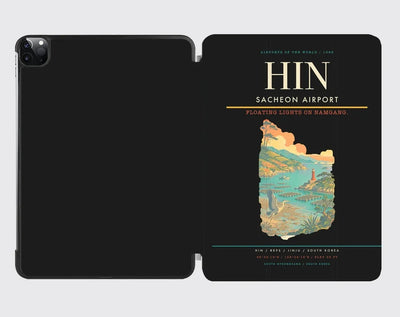 Sacheon Airport (HIN) design on black ipad tablet case