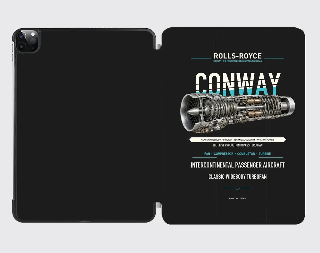 CONWAY design on black ipad tablet case
