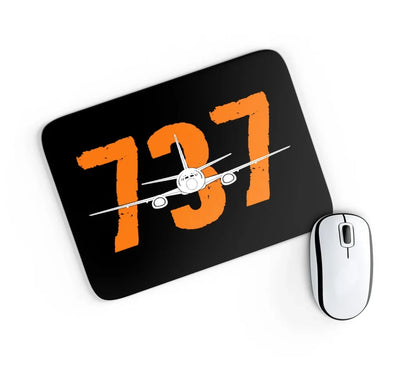 Boeing 737 aviation design on neoprene with anti-slip base mouse pad.
