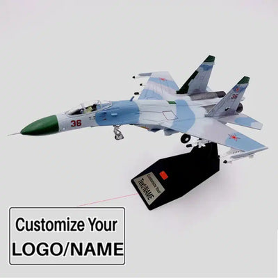 1/100 Scale Russian 1987 NO.36 SU-27P Flanker Fighter Airplane Model aviation themed military aircraft model, diecast metal w.