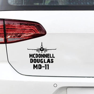 McDonnell Douglas MD-11 & Plane Car aviation design car sticker in weather-resistant vinyl.