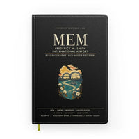 Thumbnail for Frederick W. Smith International Airport Memphis (MEM) design on black notebook