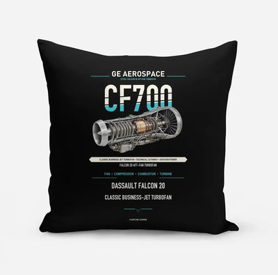 CF700 design on black pillow
