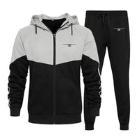 Thumbnail for Cessna 172 Silhouette Zipped Hoodie - Colourful - Black