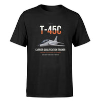 Thumbnail for T-45C Goshawk design on black double-side t-shirt, single-side print