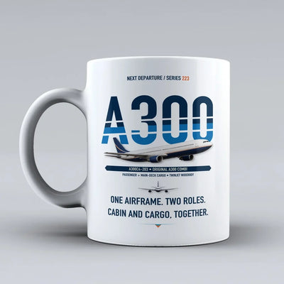 A300C4-203 Mug design on white airbus