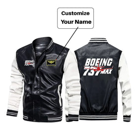 Amazing 737 Max Stylish Leather Bomber Jackets