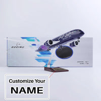 Thumbnail for Side view of Riyadh Airline Boeing 787 Airplane Model (1/130 Scale) aviation LED model airplane in diecast metal with LED lig.